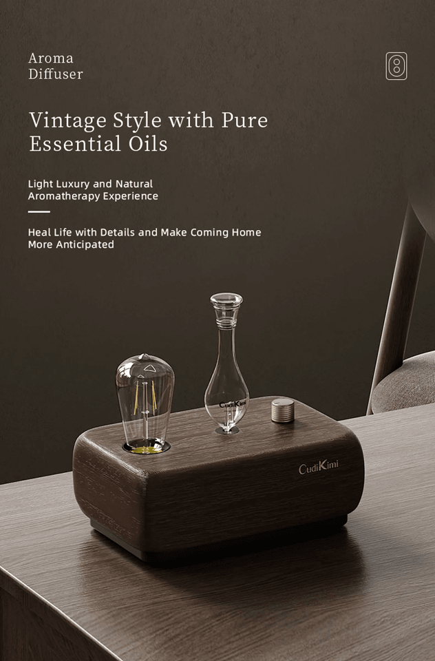 Vintage Aroma Diffuser Tungsten Filament Lamp Essential Oil Humidifier