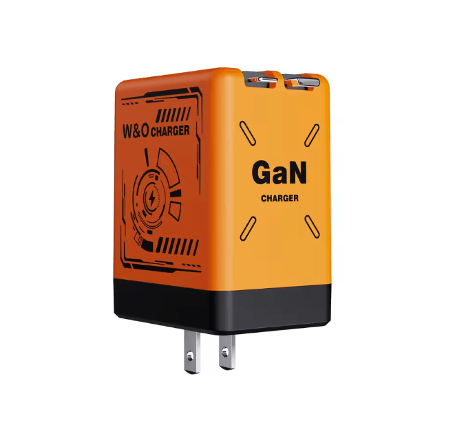 Gan 120W Fast Charger with Retractable Usb C and Lightning Cable