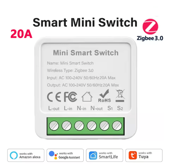 Smart Wifi Zigbee 3 Power Switch with Timer Voice Control and Automation