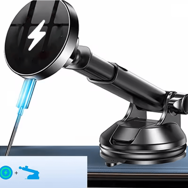 Magnetic Wireless Car Phone Charger Mount 15W Dashboard Holder