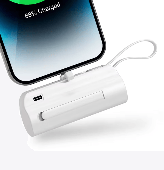 Mini Power Bank Portable USB C Phone Charger Compact Capsule Battery Pack