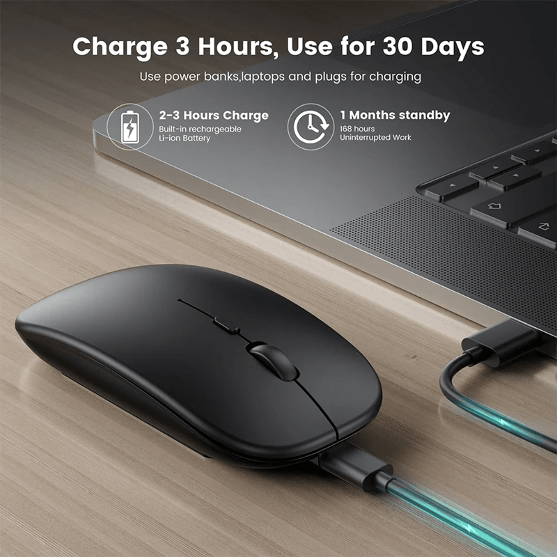 Silent Dual Mode Rechargeable Wireless Mouse for Laptop and | Inspire ...