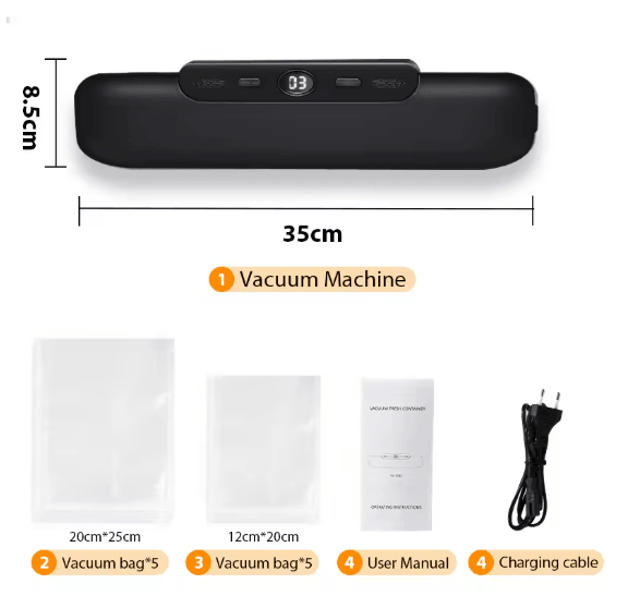 saengQ Automatic Vacuum Sealer Food Packaging Machine for Home Use