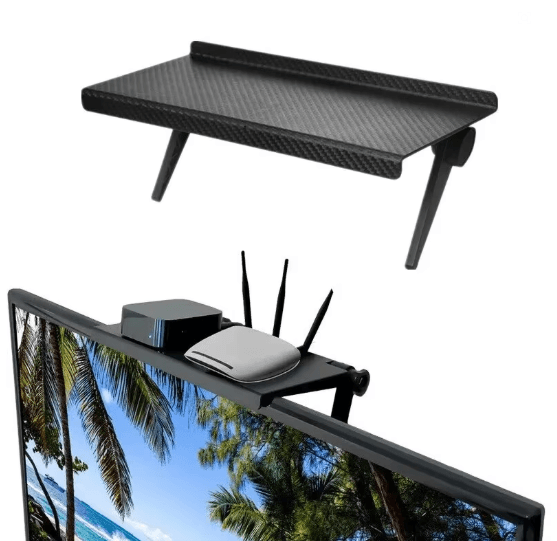 Network Rack Tv No Drill TV Screen Storage Rack for Router and Set Top Box | Inspire Uplift
