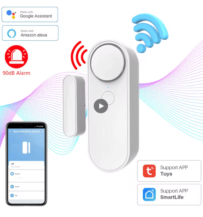 Tuya WIFI Door Window Sensor Alarm Smart Entry Security with | Inspire ...