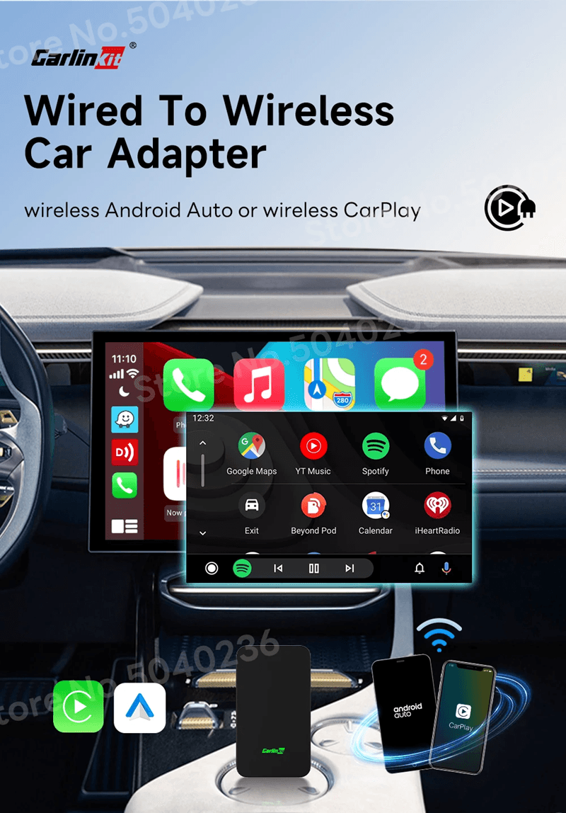 CarlinKit 5.0 Wireless CarPlay and Android Auto Adapter with | Inspire ...