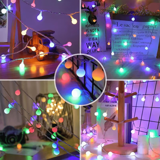 Globe LED String Lights Waterproof Fairy Lights Battery or USB Powered for Garden and Events