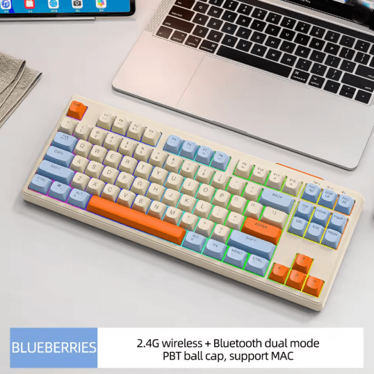 M87 Wireless Gaming Keyboard 87 Keys Bluetooth RGB Mechanical Style