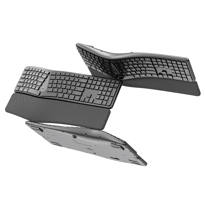 JOMAA Wireless Ergonomic Keyboard with Palm Rest Full Size Split Design
