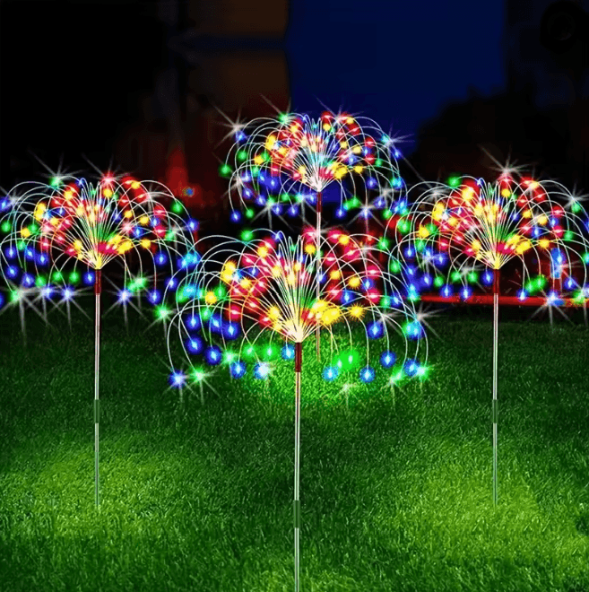 SparkBloom Solar Firework Fairy Lights for Garden and Pathway