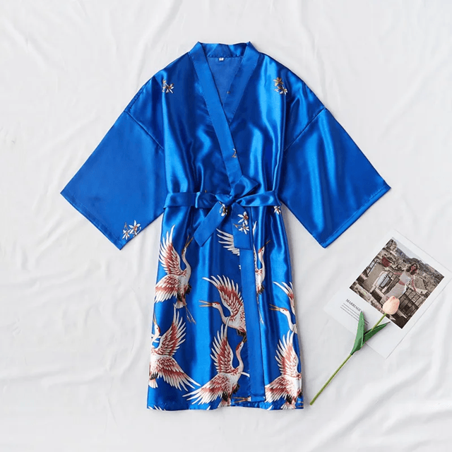 Luxury Satin Kimono Robe for Women Bridal and Loungewear