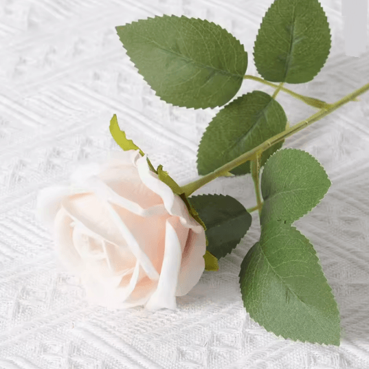 Realistic Artificial Red Rose Stems for Wedding and Home Decor