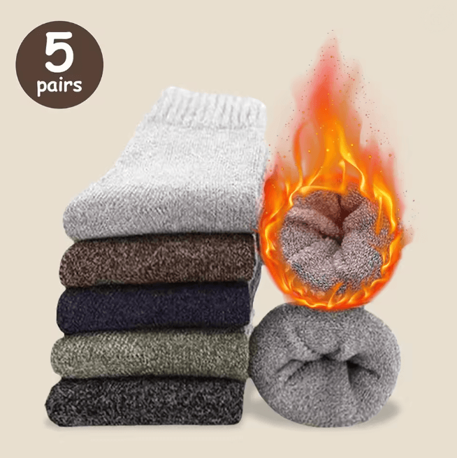 ThermaStride Mens Winter Warm Thick Towel Socks