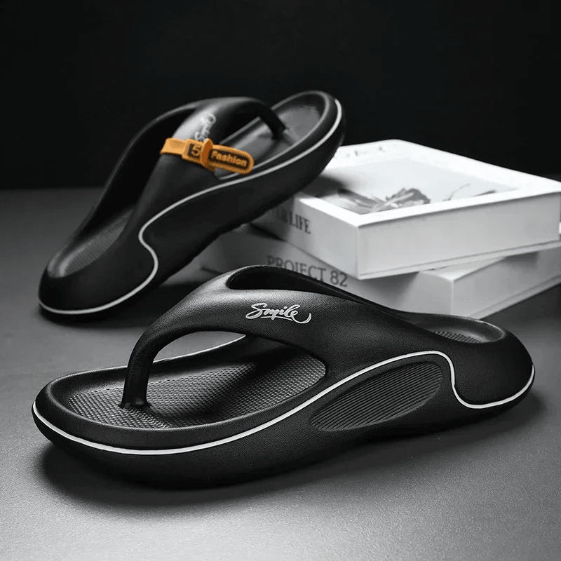 Men Cloud Cushion Platform Flip Flops Thick Soft Sole Beach Slides