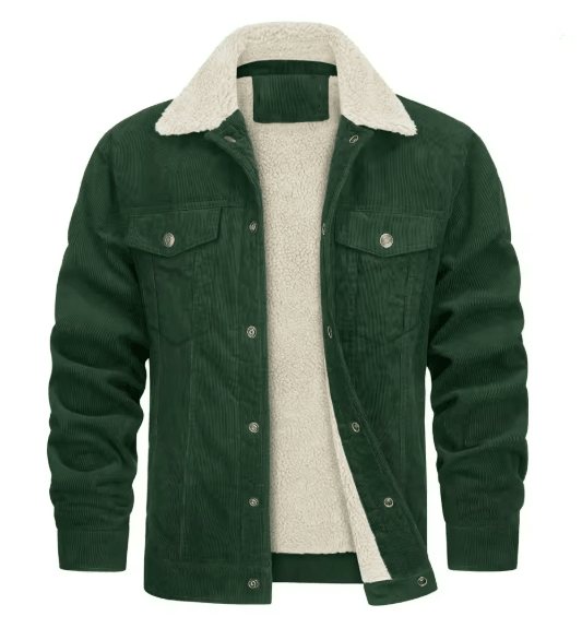 Mens Fleece Lined Parka Jacket Casual Autumn Winter Coat