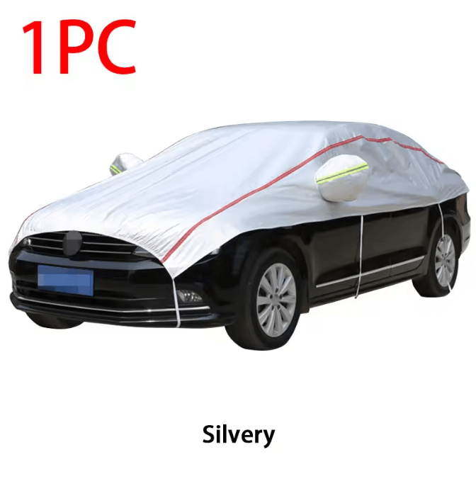 Universal Half Car Cover Waterproof UV Protection for SUV and Sedan