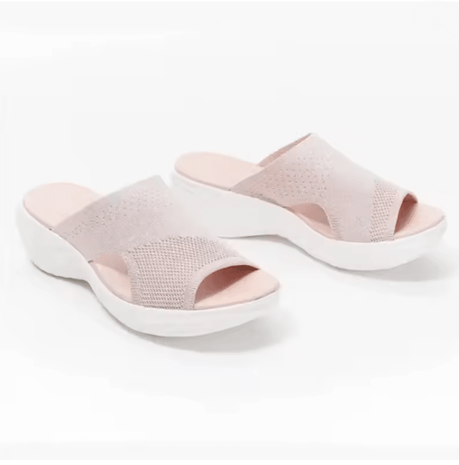 Womens Open Toe Platform Sandals Casual Beach Wedge Slippers