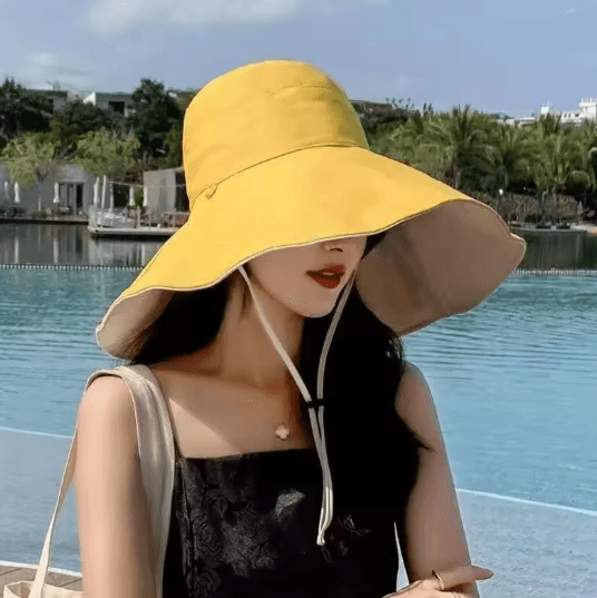 Reversible Wide Brim UPF 50 Sun Hat for Women Summer Beach and Hiking