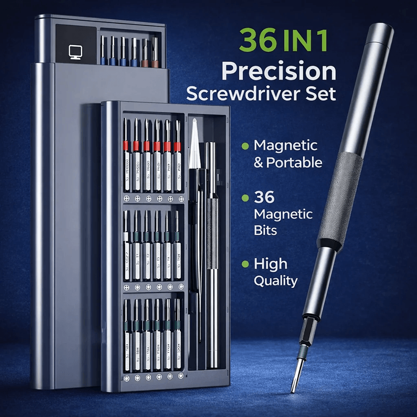 36 Bit Precision Screwdriver Set Magnetic Repair Tool Kit | Inspire Uplift