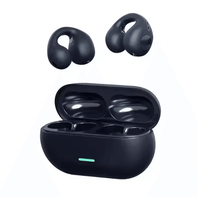 Bluetooth 5.3 Bone Conduction Clip Ear Headphones Wireless Sports Earbuds