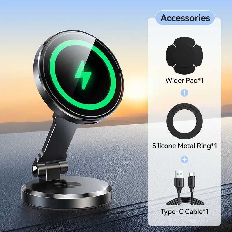 Joyroom Magnetic Wireless Car Charger Phone Mount with 15W Fast Charging