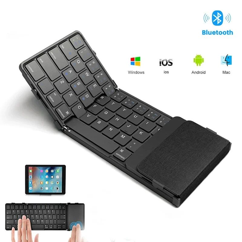 Foldable Wireless Bluetooth Keyboard Portable Travel Keyboar | Inspire ...