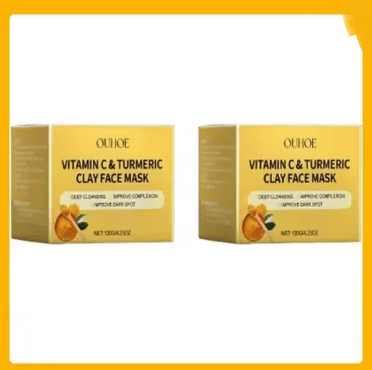Vitamin C Turmeric Clay Face Mask for Brightening and Pore Cleansing