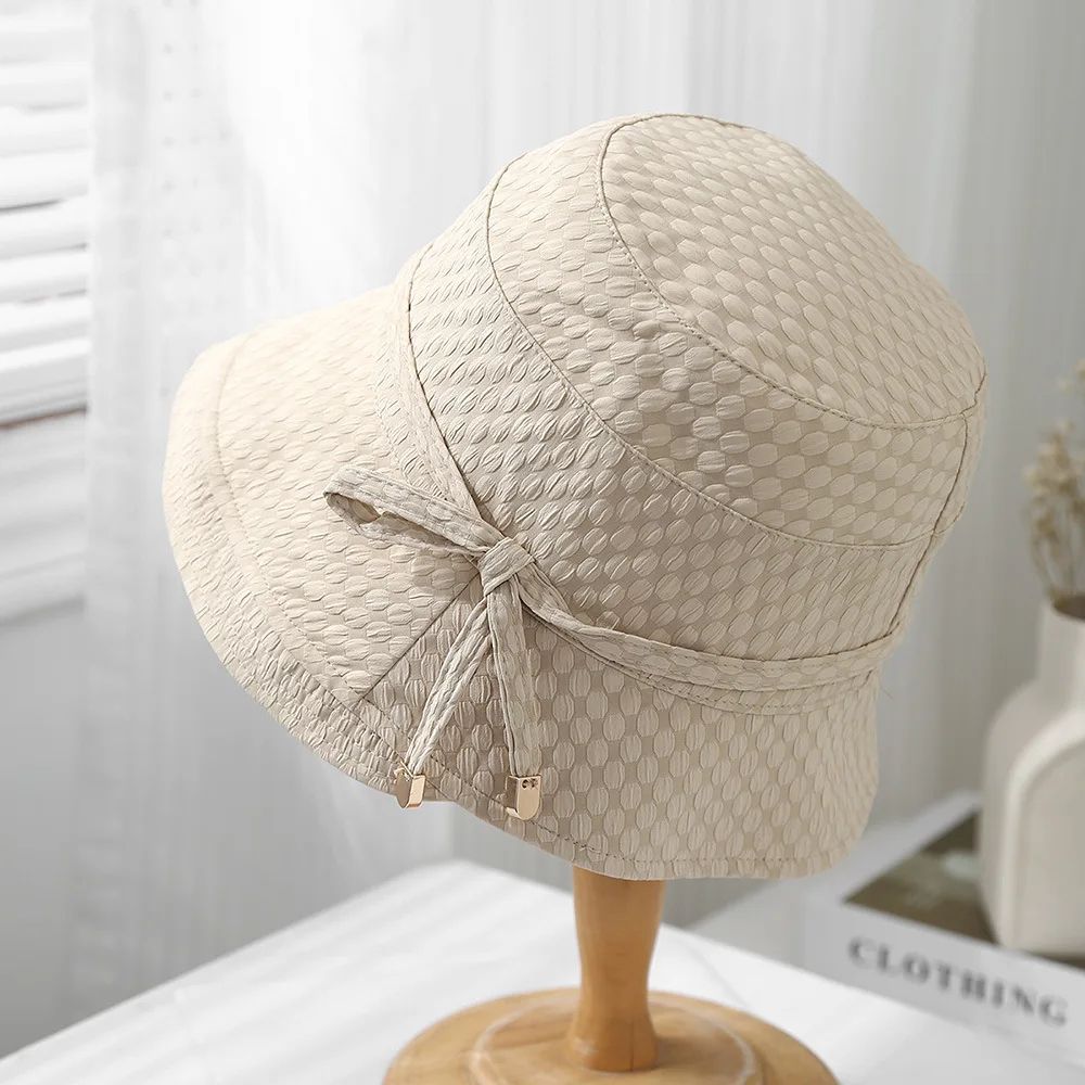Womens Foldable Bucket Hat Travel Sun Protection Summer Fisherman Hat