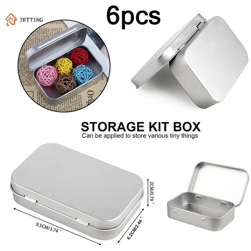 Minical Box Metal Mini Storage Tin Boxes with Hinged Lids Small Organize | Inspire ...