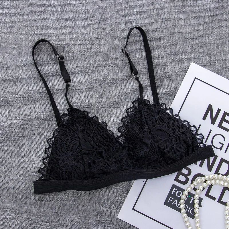 LaceWhisper Wireless Lace Bralette Ultra Thin Sexy Bra For Women