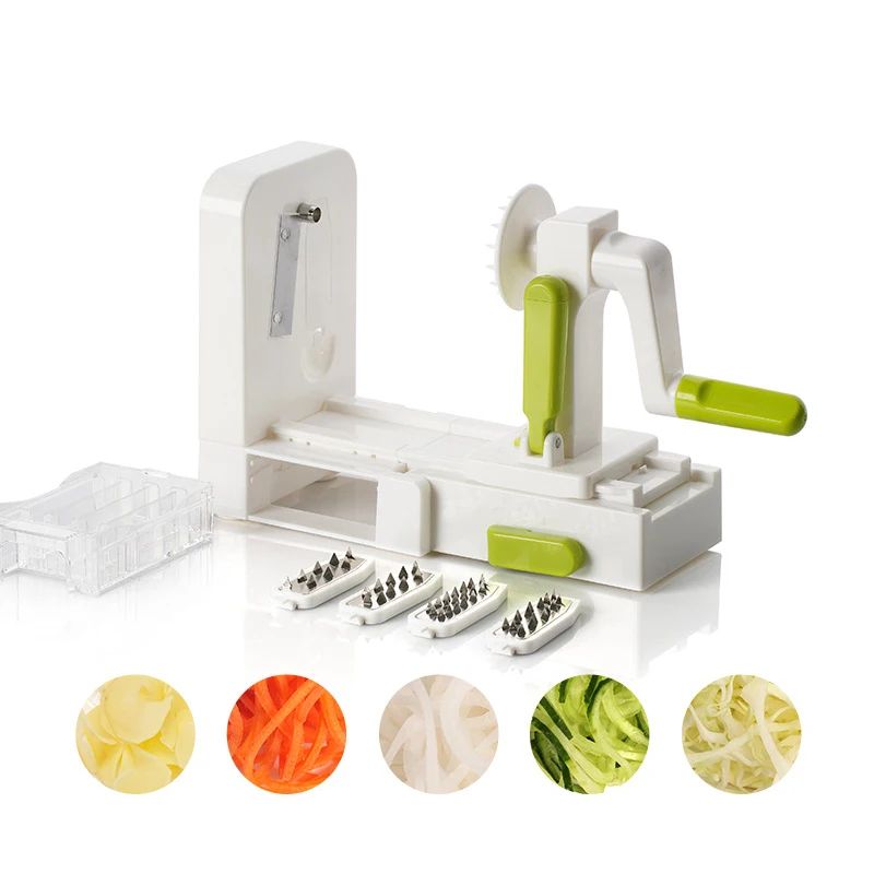 5 in 1 Vegetable Spiralizer and Rotary Grater for Healthy Cooking and Easy Prep