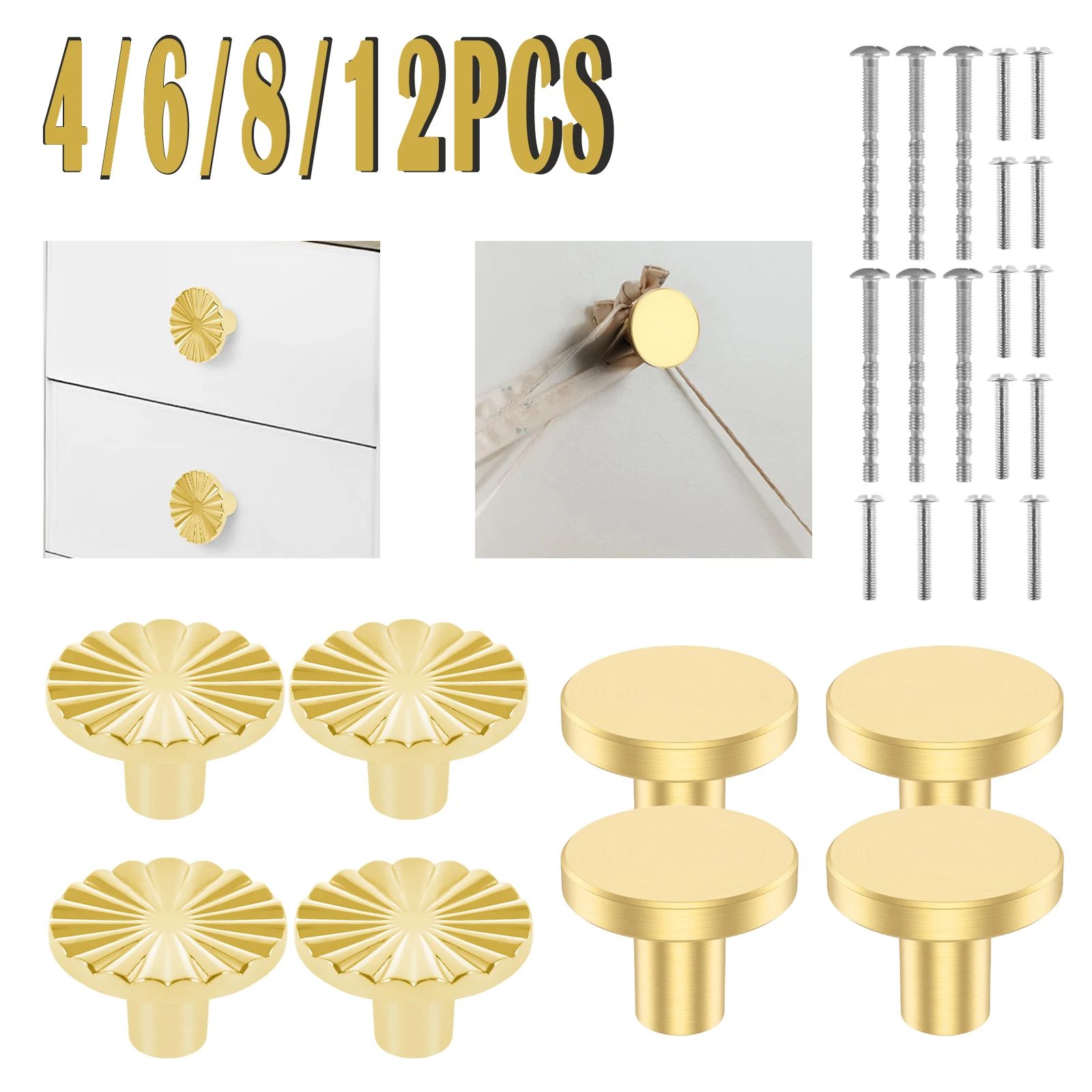Solid Brass Cabinet Knobs Antique Style Drawer Pull Handles | Inspire ...