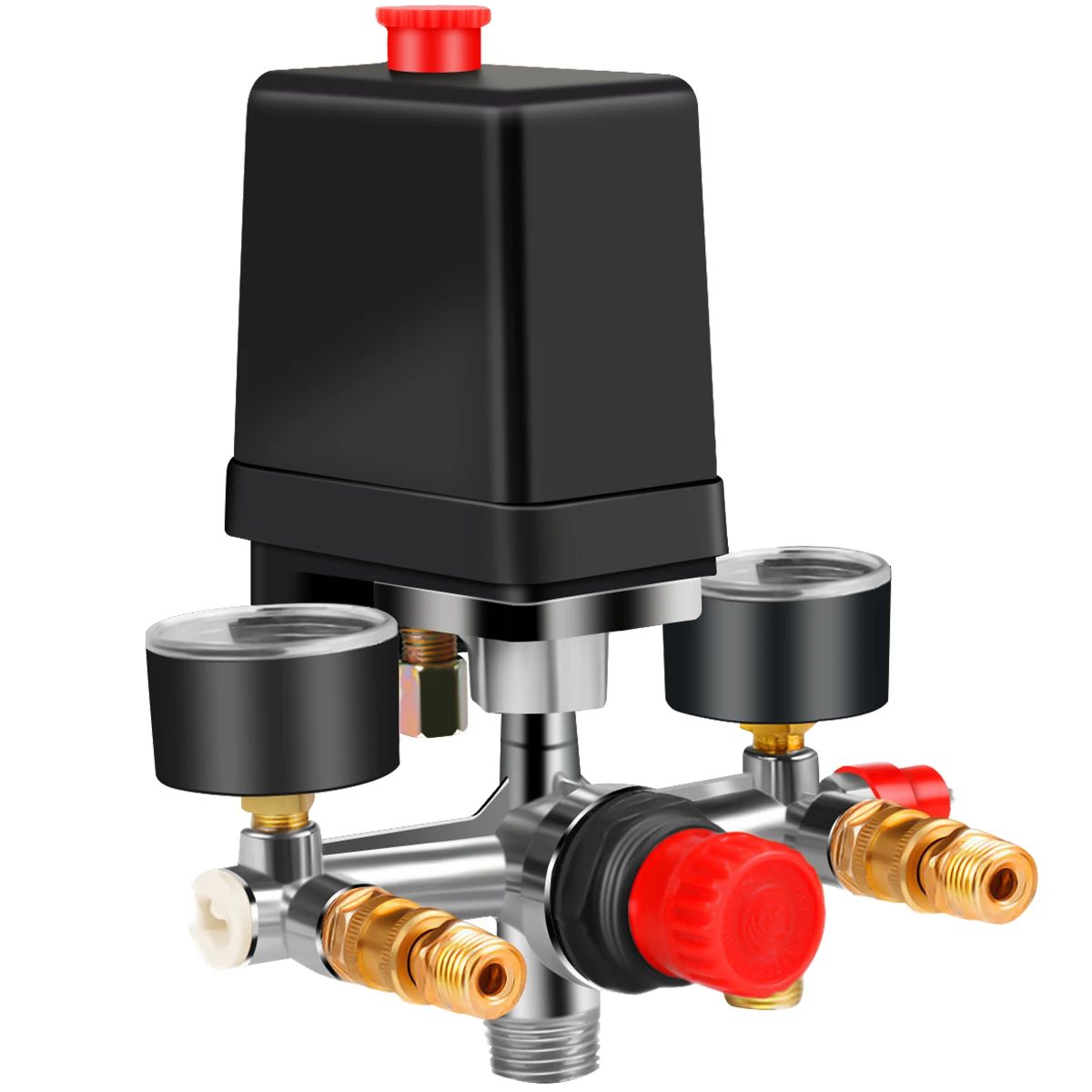Air Compressor Pressure Switch Control Valve with Gauge and Regulator