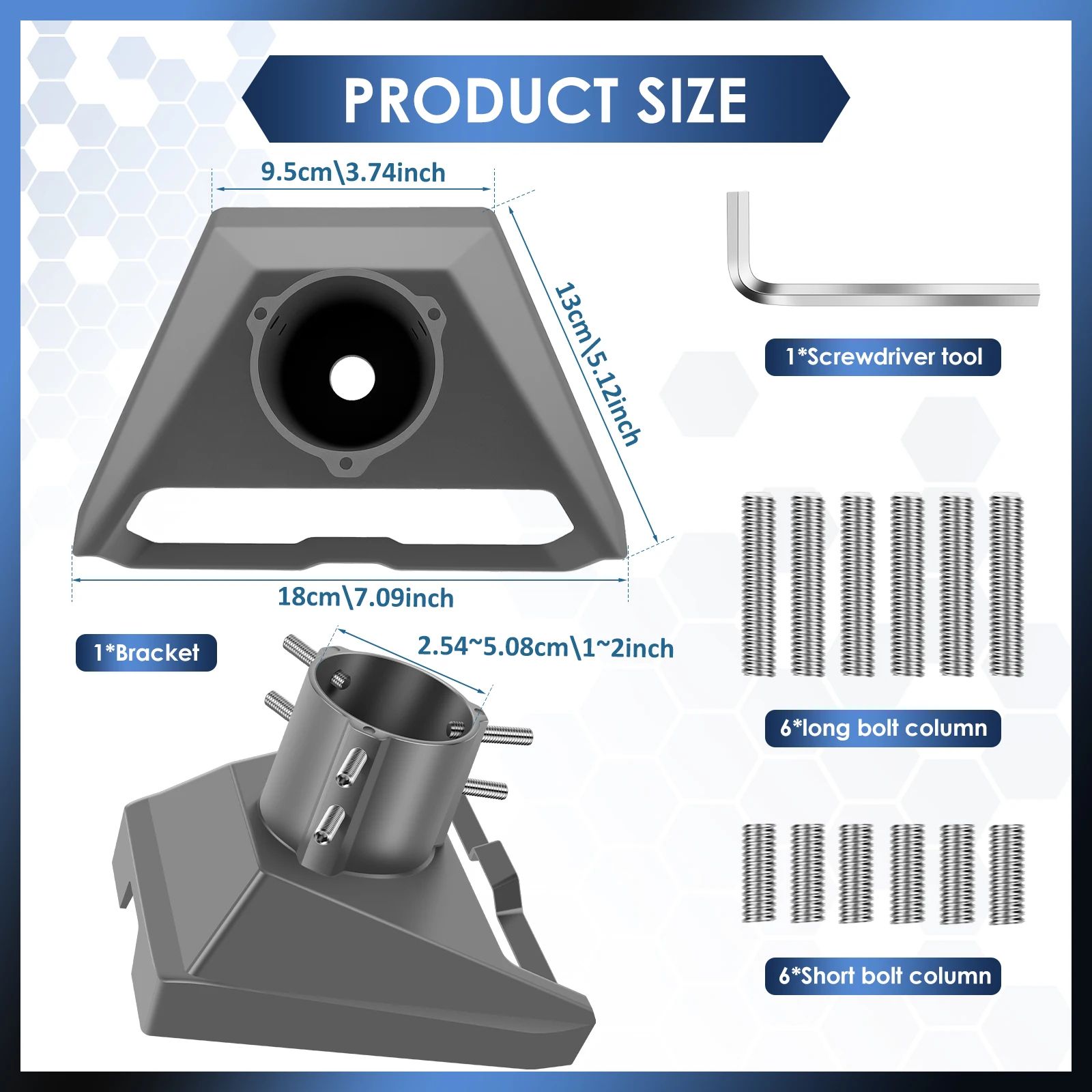 Starlink Pole Mount Adapter Kit Heavy Duty Aluminum Satellite Dish Mount