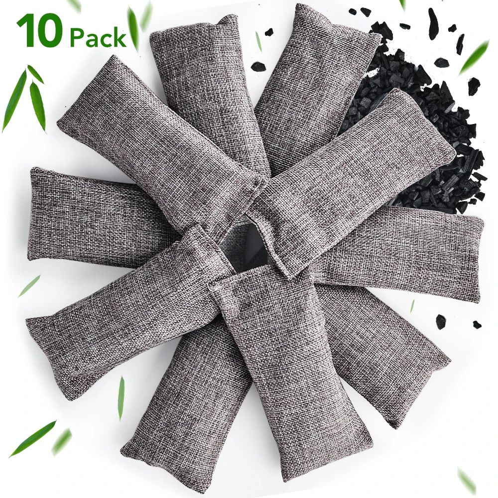 Bamboo Charcoal Air Purifying Bags Odor Absorber and Moisture Eliminator Set