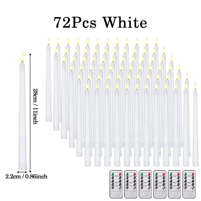 LED Flameless Taper Candles Set Battery Operated Flickering Candle Decor for Home and Events