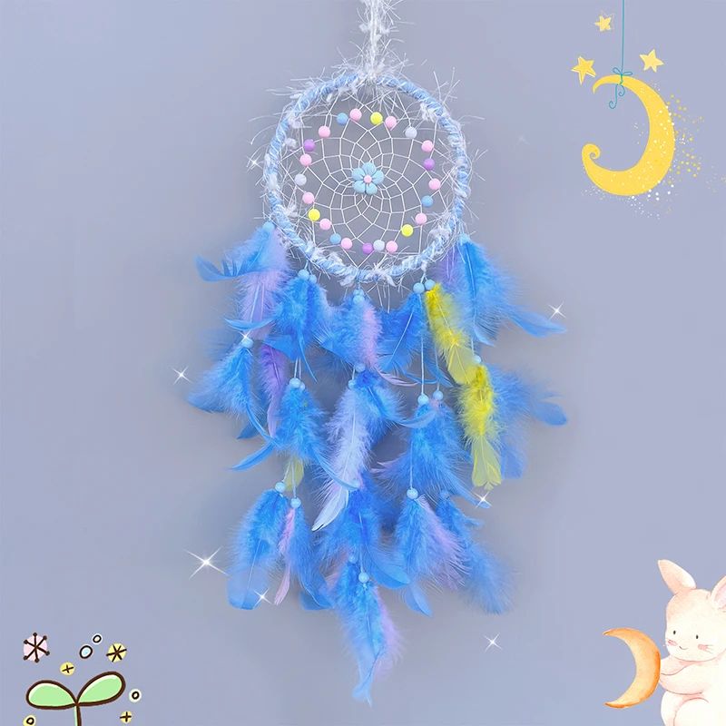 Handmade Dream Catcher Wind Chimes Boho Hanging Decor for Bedroom Car and Home