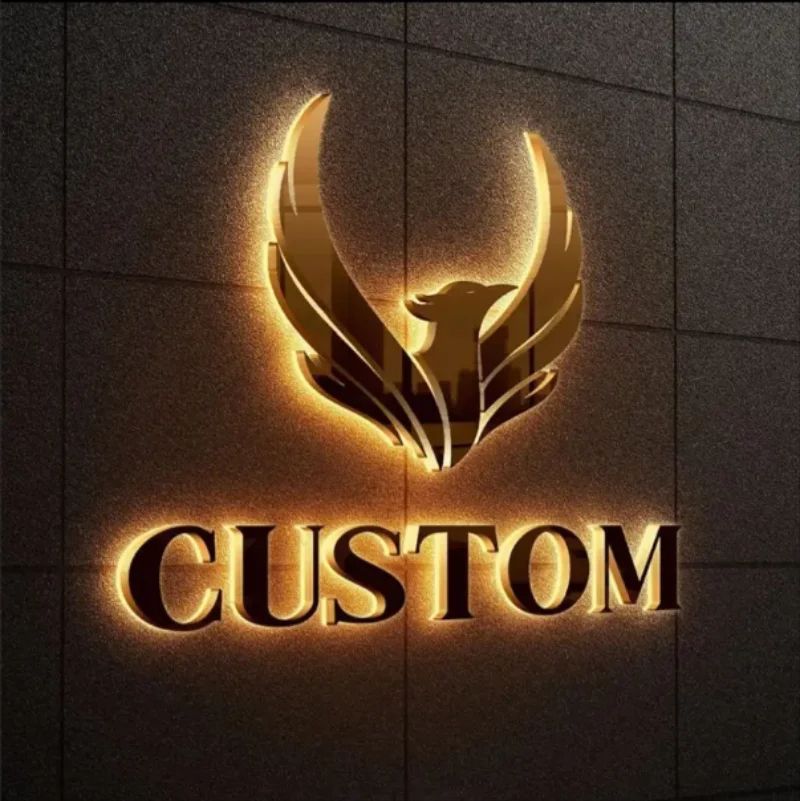 Custom LED Business Sign 3D Backlit Metal Logo Signage