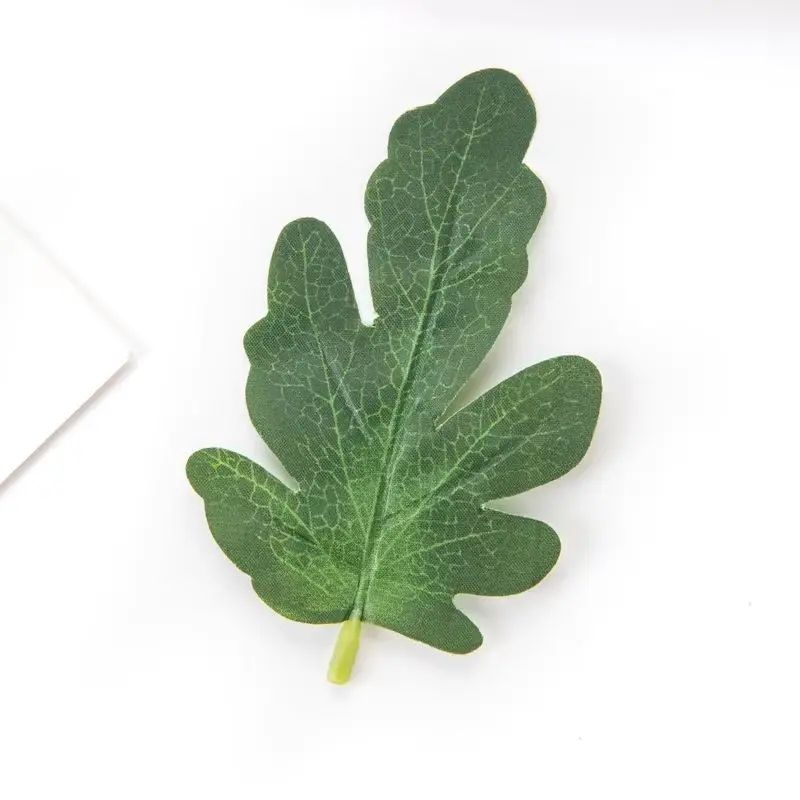 50pcs Artificial Green Leaves Craft Decor for DIY Projects and Wedding Styling