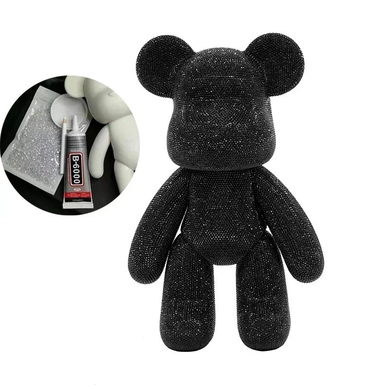 DIY Rhinestone Bear Figurine Crystal Diamond Decor Collectible