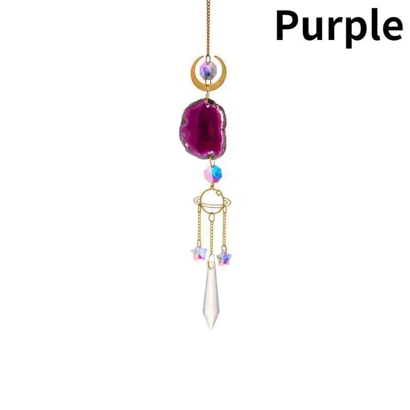 Sun and Moon Crystal Suncatcher Rainbow Prism Window Hanging Decor