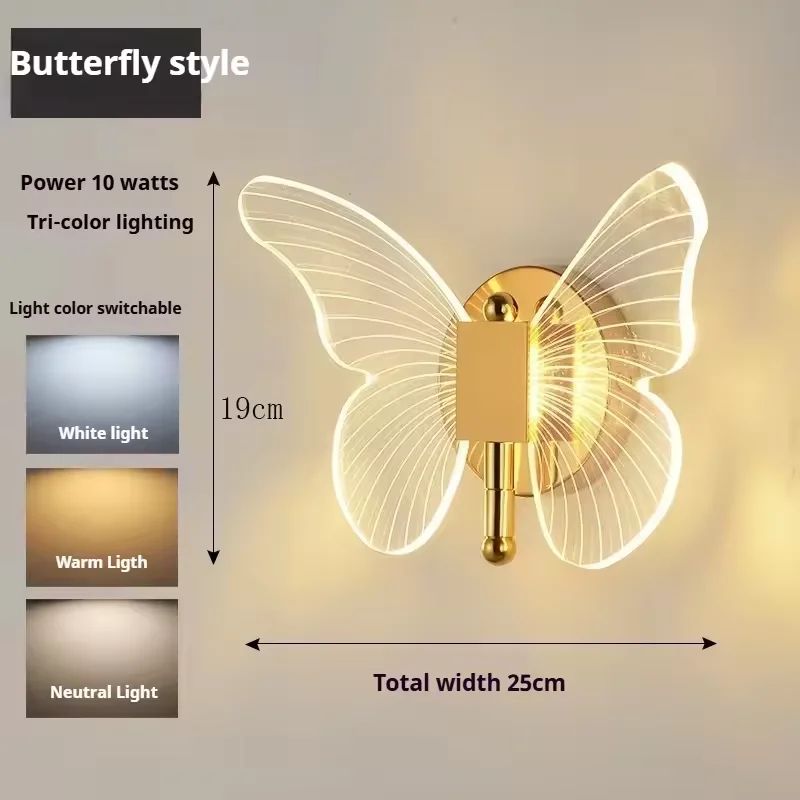 Butterfly Chandelier Modern Acrylic Hanging Light for Living Room Bedroom