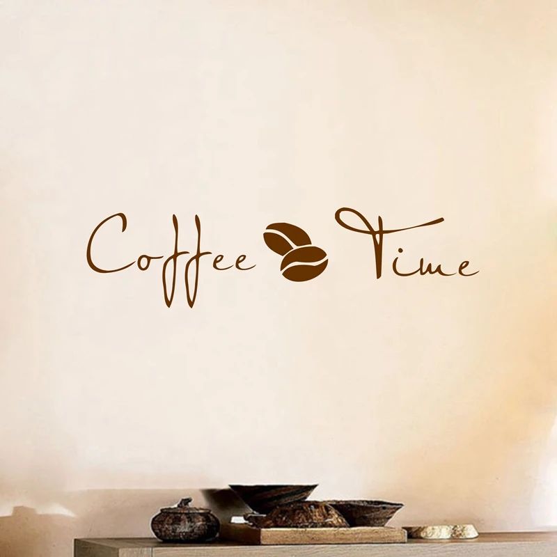 Coffee Wall Art Sticker Vinyl Cafe Kitchen Decor Decal