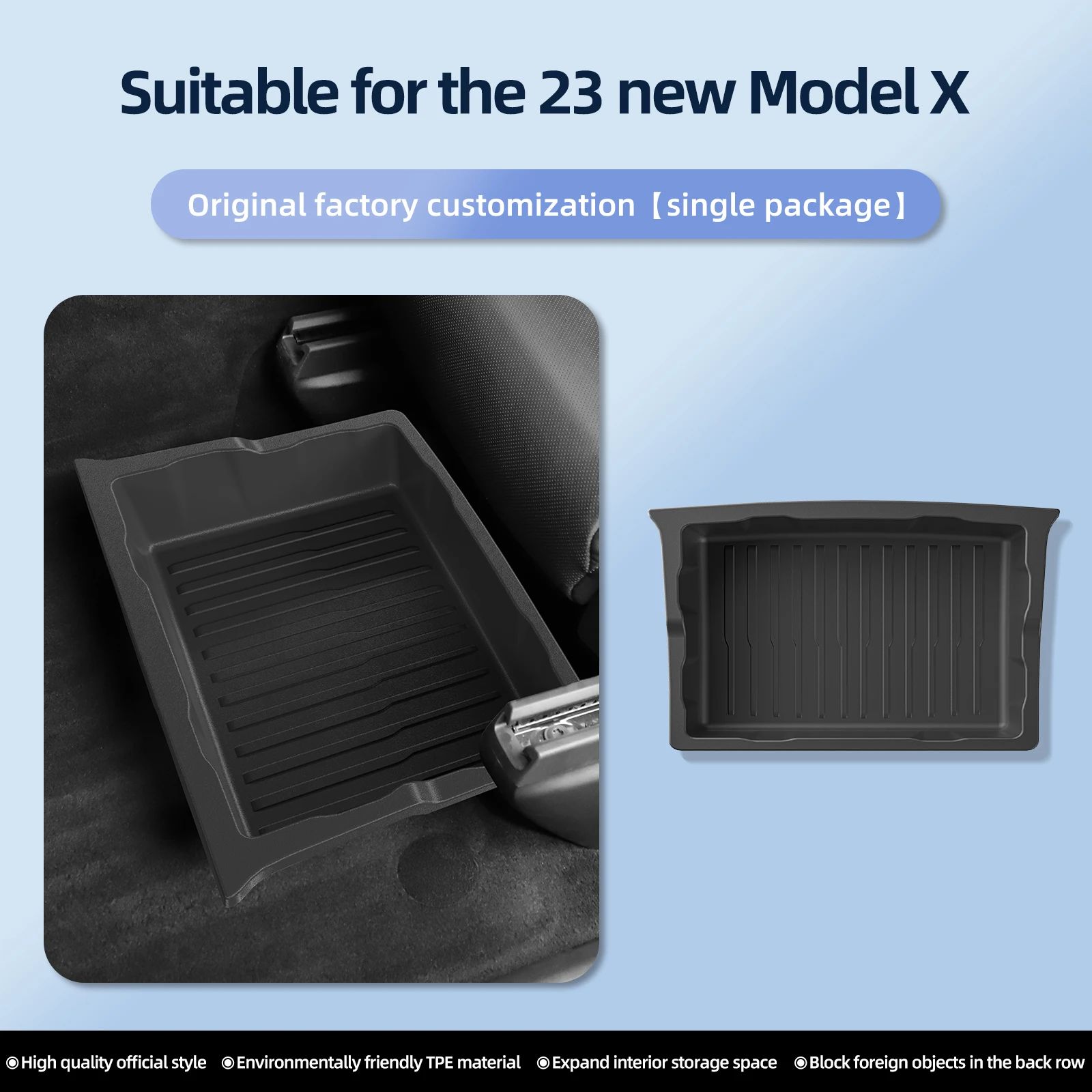 Tesla Model X Under Seat Storage Drawer Organizer For 2023 To 2026