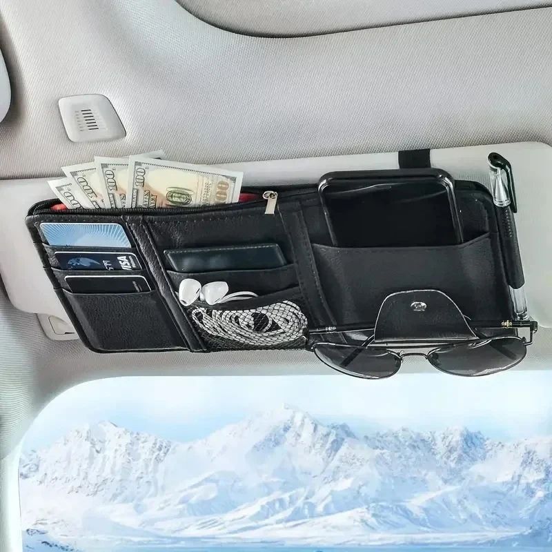 Car Sun Visor Organizer Multi Pocket Storage Pouch