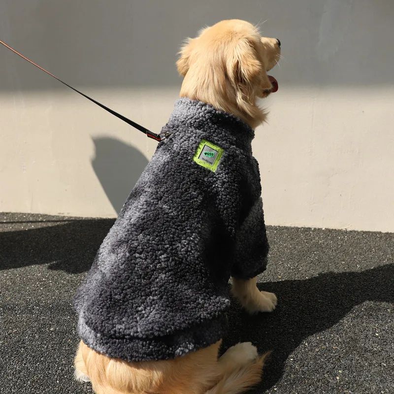 Warm Fleece Winter Dog Coat For Large Dogs