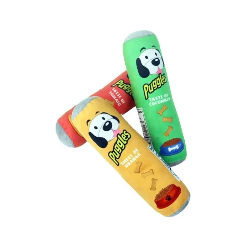 Plush Squeaky Dog Toy Beer Bottle for Aggressive Chewers