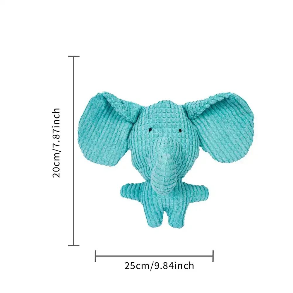 Corduroy Plush Squeaky Dog Toy For Chewing And Teeth Cleaning