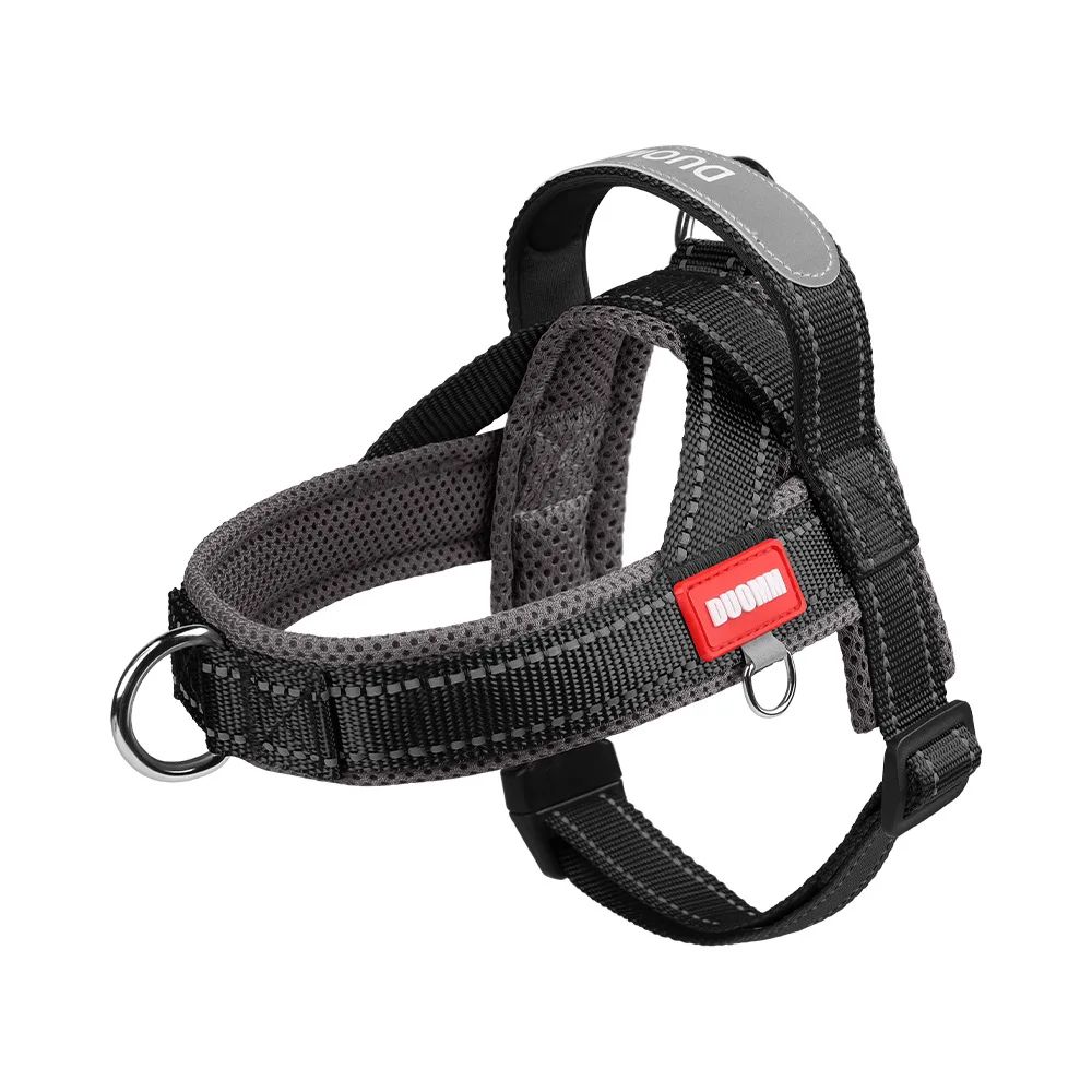 Reflective Outdoor Dog Harness Adjustable Nylon Pet Chest Harness with Handle for Small Medium and Large Dogs