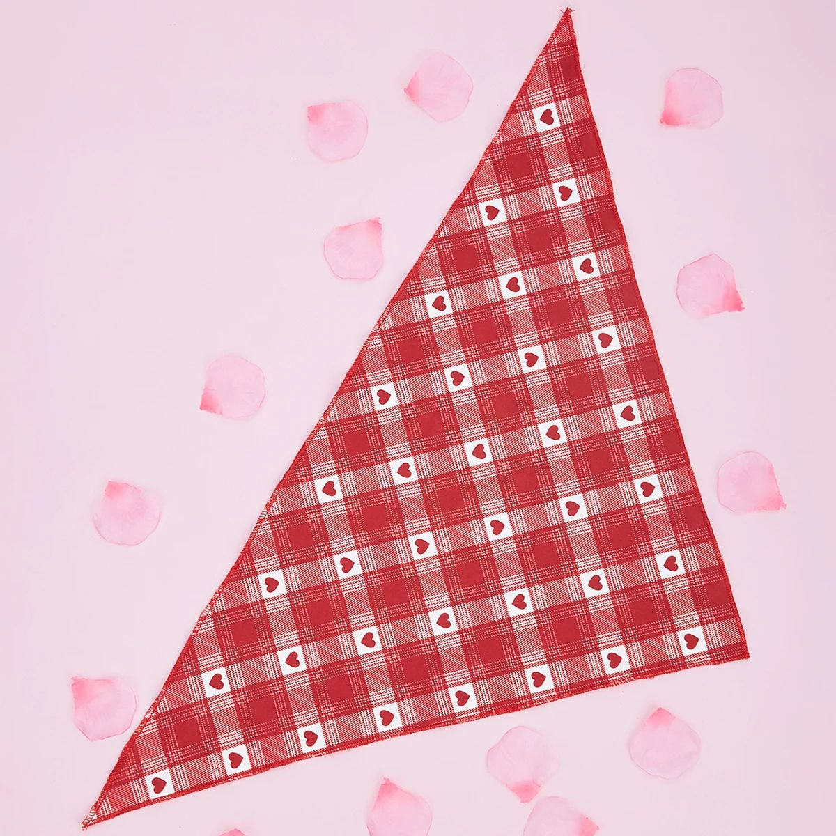 Valentines Day Dog Bandana Heart Print Pet Scarf for Small Medium and Large Dogs and Cats